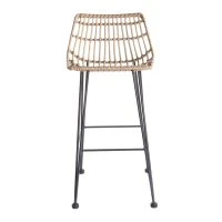 Tabouret De Bar En Fils De Résine Façon Rotin H69 Cm MAJA