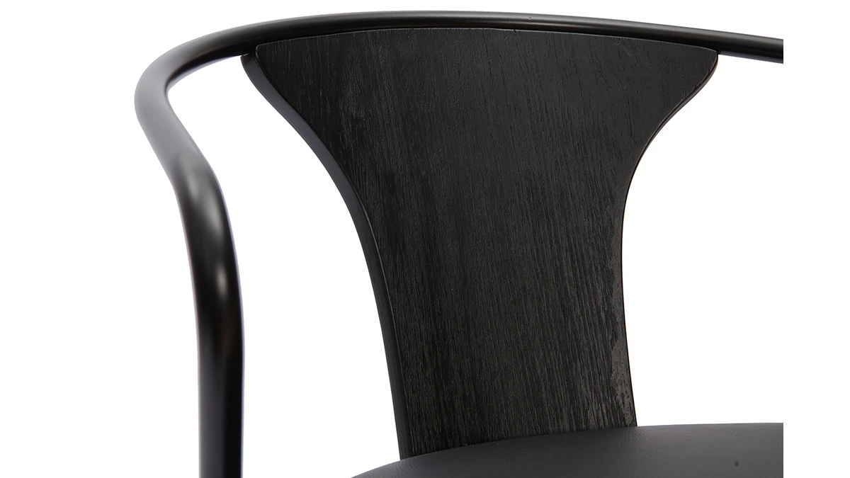 Tabouret De Bar Industriel Réglable Noir BECKETT 7 Tabouret De Bar Industriel Réglable Noir BECKETT – Image 5