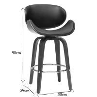 Tabouret De Bar Pivotant Noir Et Bois Foncé 65 Cm WALNUT -Boutique Miliboo tabouret de bar pivotant noir et bois fonce 65 cm walnut 46778 5daedec36914a 1200 675
