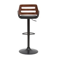 Tabouret De Bar Relevable Design Noir Et Noyer PERNIK -Boutique Miliboo tabouret de bar relevable design noir et noyer pernik 52990 63246e8be104b 1200 675