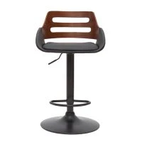 Tabouret De Bar Relevable Design Noir Et Noyer PERNIK -Boutique Miliboo tabouret de bar relevable design noir et noyer pernik 52990 63246e9ceadc1 1200 675