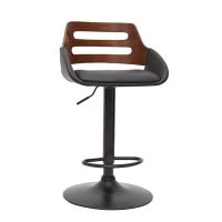 Tabouret De Bar Relevable Design Noir Et Noyer PERNIK -Boutique Miliboo tabouret de bar relevable design noir et noyer pernik 52990 63246eadb132c 1200 675