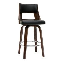 Tabouret De Bar Vintage Pivotant Noir Et Bois Foncé GARBO -Boutique Miliboo tabouret de bar vintage pivotant noir et bois fonce garbo 46768 5d68f9dd51b84 1200 675