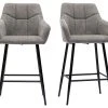 Tabourets De Bar Avec Sièges Matelassés En Tissu Effet Velours Texturé Gris Et Métal Noir H65 Cm (lot De 2) MONTERO 2 Tabourets De Bar Avec Sièges Matelassés En Tissu Effet Velours Texturé Gris Et Métal Noir H65 Cm (lot De 2) MONTERO -Boutique Miliboo tabourets de bar avec sieges matelasses en tissu effet velours texture gris et metal noir h65 cm lot de 2 montero 52274 637379f657579 1200 675