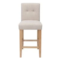 Tabourets De Bar Capitonnés Beige Naturel Et Bois H66 Cm (lot De 2) ESTER -Boutique Miliboo tabourets de bar capitonnes beige naturel et bois h66 cm lot de 2 ester 49581 612ce30ed18fc 1200 675