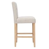 Tabourets De Bar Capitonnés Beige Naturel Et Bois H66 Cm (lot De 2) ESTER -Boutique Miliboo tabourets de bar capitonnes beige naturel et bois h66 cm lot de 2 ester 49581 612ce31265e05 1200 675