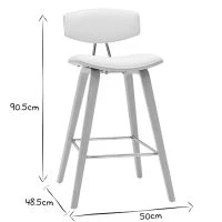 Tabourets De Bar Design Blanc Et Bois Clair H69 Cm (lot De 2) VASCO -Boutique Miliboo tabourets de bar design blanc et bois clair h69 cm lot de 2 vasco 49301 60efde7847f8c 1200 675