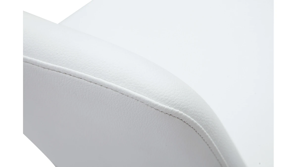 Tabourets De Bar Design Blancs H66 Cm (lot De 2) ARSENE 8 Tabourets De Bar Design Blancs H66 Cm (lot De 2) ARSENE – Image 6