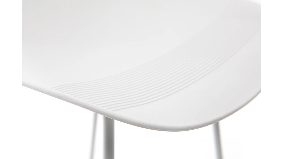 Tabourets De Bar Design Blancs H71 Cm (lot De 2) ELLA 8 Tabourets De Bar Design Blancs H71 Cm (lot De 2) ELLA â Image 6