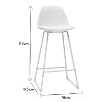 Tabourets De Bar Design Blancs Pieds Métal 65 Cm (lot De 2) FRANZ -Boutique Miliboo tabourets de bar design blancs pieds metal 65 cm lot de 2 franz 47161 601285587ca0c 1200 675