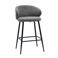 Tabourets De Bar Design En Tissu Effet Velours Gris Et Métal Noir (lot De 2) ROSALIE 10 Tabourets De Bar Design En Tissu Effet Velours Gris Et Métal Noir (lot De 2) ROSALIE -Boutique Miliboo tabourets de bar design en tissu effet velours gris et metal noir lot de 2 rosalie 52671 63b849637bd09 1200 675