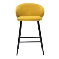 Tabourets De Bar Design En Tissu Effet Velours Jaune Moutarde Et Métal Noir (lot De 2) ROSALIE -Boutique Miliboo tabourets de bar design en tissu effet velours jaune moutarde et metal noir lot de 2 rosalie 52672 63ff52e74f4c1 1200 675