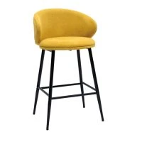 Tabourets De Bar Design En Tissu Effet Velours Jaune Moutarde Et Métal Noir (lot De 2) ROSALIE -Boutique Miliboo tabourets de bar design en tissu effet velours jaune moutarde et metal noir lot de 2 rosalie 52672 63ff52ea490ba 1200 675