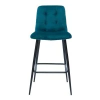 Tabourets De Bar Design En Tissu Velours Gaufré Bleu Pétrole Et Métal H65 Cm (lot De 2) ESCAPE -Boutique Miliboo tabourets de bar design en tissu velours gaufre bleu petrole et metal h65 cm lot de 2 escape 50398 61a0cd272c5f1 1200 675