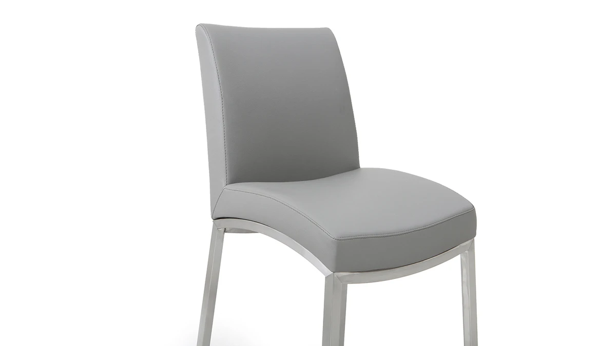 Tabourets De Bar Design Gris Clair H70 Cm (lot De 2) OLLY 7 Tabourets De Bar Design Gris Clair H70 Cm (lot De 2) OLLY – Image 5