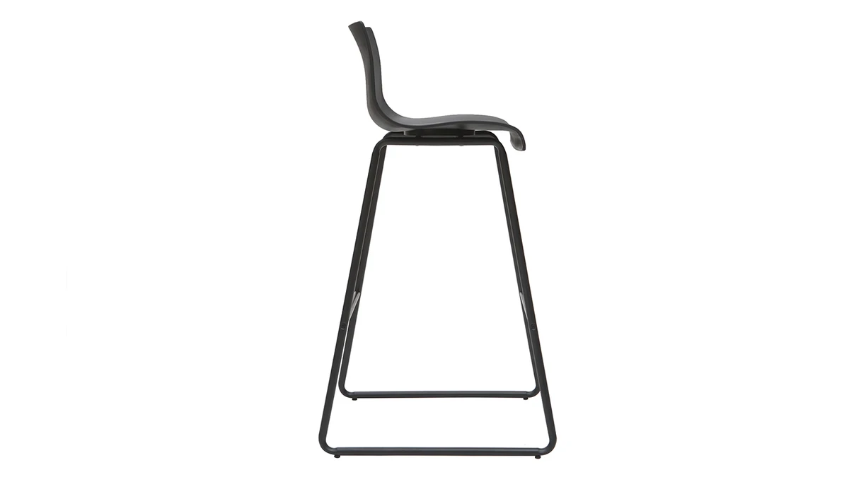 Tabourets De Bar Design Noir 76 Cm (lot De 2) ONA 6 Tabourets De Bar Design Noir 76 Cm (lot De 2) ONA – Image 4