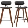 Tabourets De Bar Design Noir Et Bois Foncé H69 Cm (lot De 2) VASCO -Boutique Miliboo tabourets de bar design noir et bois fonce h69 cm lot de 2 vasco 49302 60edac84f0f1d 1200 675