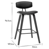 Tabourets De Bar Design Noir Et Bois Foncé H69 Cm (lot De 2) VASCO -Boutique Miliboo tabourets de bar design noir et bois fonce h69 cm lot de 2 vasco 49302 60efde2b8928b 1200 675