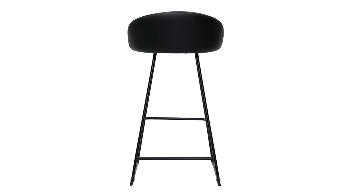 Tabourets De Bar Design Noirs H69 Cm (lot De 2) REYNOLD 7 Tabourets De Bar Design Noirs H69 Cm (lot De 2) REYNOLD – Image 5