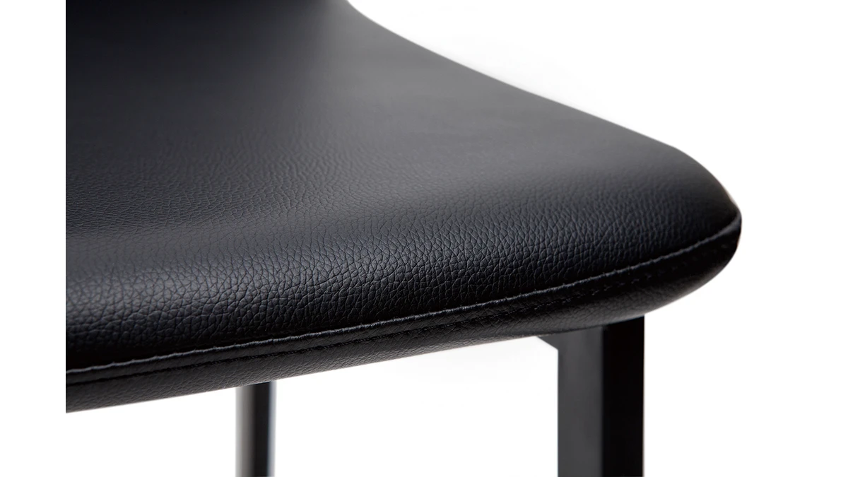 Tabourets De Bar Design Noirs H75 Cm (lot De 2) ARSENE 8 Tabourets De Bar Design Noirs H75 Cm (lot De 2) ARSENE – Image 6