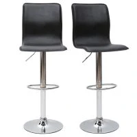Tabourets De Bar Design Noirs (lot De 2) SURF ALTO