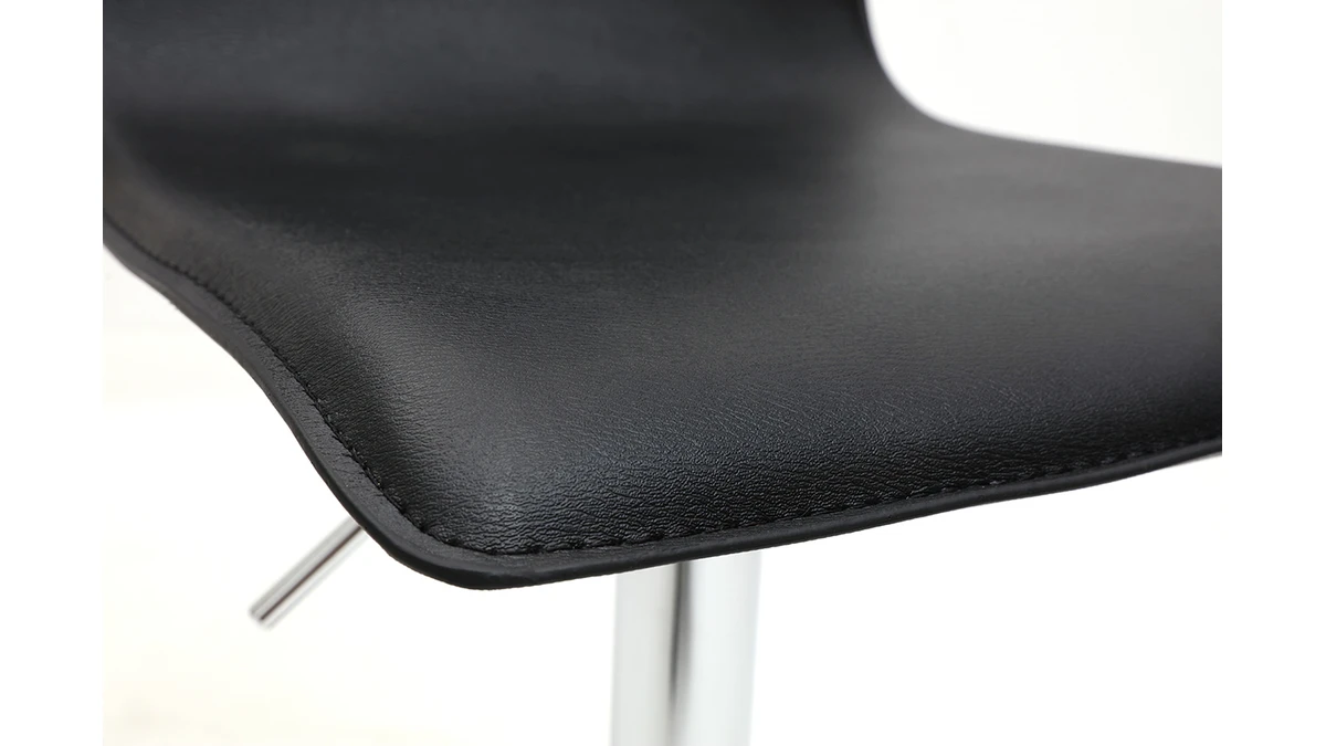 Tabourets De Bar Design Noirs (lot De 2) SURF ALTO 8 Tabourets De Bar Design Noirs (lot De 2) SURF ALTO – Image 6