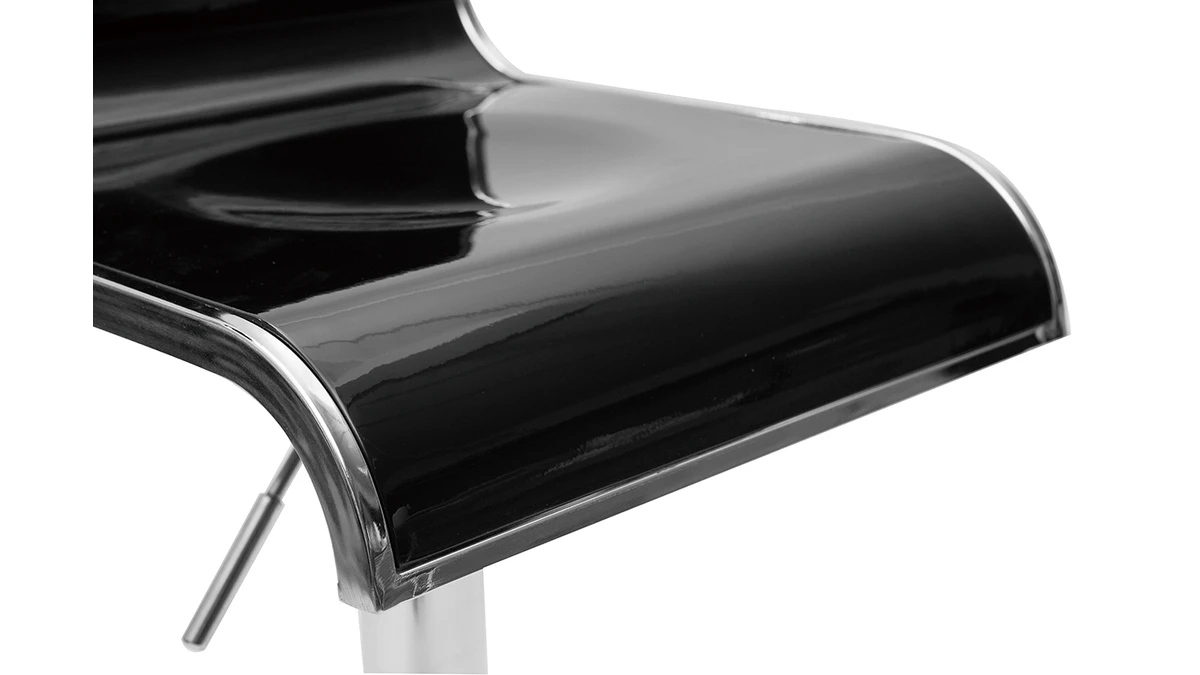 Tabourets De Bar Design Noirs WAVES (lot De 2) 8 Tabourets De Bar Design Noirs WAVES (lot De 2) – Image 6