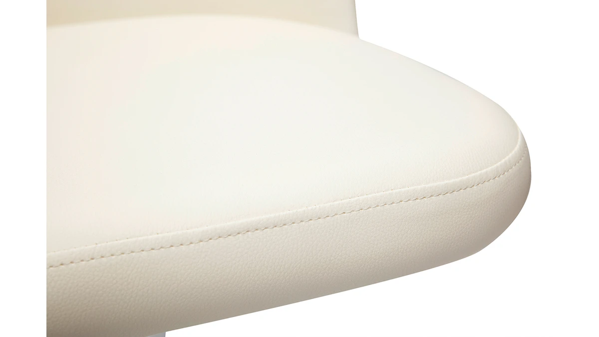 Tabourets De Bar Design Réglables Blancs (lot De 2) MONTI 8 Tabourets De Bar Design Réglables Blancs (lot De 2) MONTI – Image 6