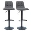 Tabourets De Bar Design Réglables Gris (lot De 2) ESCAPE 1 Tabourets De Bar Design Réglables Gris (lot De 2) ESCAPE -Boutique Miliboo tabourets de bar design reglables gris lot de 2 escape 50399 61a0ec7185393 1200 675