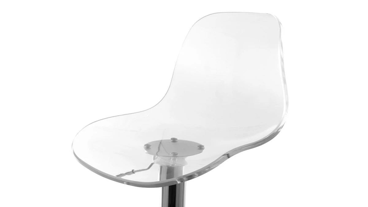 Tabourets De Bar Design Réglables Transparents (lot De 2) GALILEO 8 Tabourets De Bar Design Réglables Transparents (lot De 2) GALILEO – Image 6