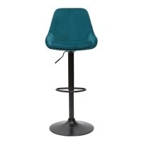 Tabourets De Bar Design Réglables Velours Bleu Pétrole (lot De 2) HOLO -Boutique Miliboo tabourets de bar design reglables velours bleu petrole lot de 2 holo 48906 619f5a360c085 1200 675