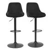 Tabourets De Bar Design Réglables Velours Noir (lot De 2) HOLO 1 Tabourets De Bar Design Réglables Velours Noir (lot De 2) HOLO -Boutique Miliboo tabourets de bar design reglables velours noir lot de 2 holo 50713 6278c6c5b2c16 1200 675