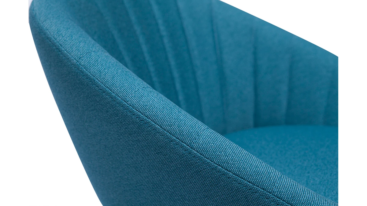 Tabourets De Bar Design Tissu Bleu Canard 65 Cm (lot De 2) SHERU 8 Tabourets De Bar Design Tissu Bleu Canard 65 Cm (lot De 2) SHERU – Image 6