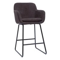 Tabourets De Bar Effet Velours Gris Foncé H65 Cm (lot De 2) AMIKA -Boutique Miliboo tabourets de bar effet velours gris fonce h65 cm lot de 2 amika 50519 61d6fc4e6e016 1200 675