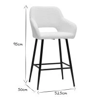 Tabourets De Bar En Tissu Effet Laine Bouclée Et Métal H65 Cm (lot De 2) LAURETTE -Boutique Miliboo tabourets de bar en tissu effet laine bouclee et metal h65 cm lot de 2 laurette 52260 632b2768c3a94 1200 675