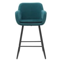 Tabourets De Bar En Velours Bleu Pétrole H65 Cm (lot De 2) AMIKA 11 Tabourets De Bar En Velours Bleu Pétrole H65 Cm (lot De 2) AMIKA -Boutique Miliboo tabourets de bar en velours bleu petrole h65 cm lot de 2 amika 48641 5fea0f8417501 1200 675