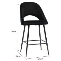 Tabourets De Bar En Velours Noir Et Métal H65 Cm (lot De 2) COSETTE 16 Tabourets De Bar En Velours Noir Et Métal H65 Cm (lot De 2) COSETTE -Boutique Miliboo tabourets de bar en velours noir et metal h65 cm lot de 2 cosette 52417 6331631a16c0d 1200 675
