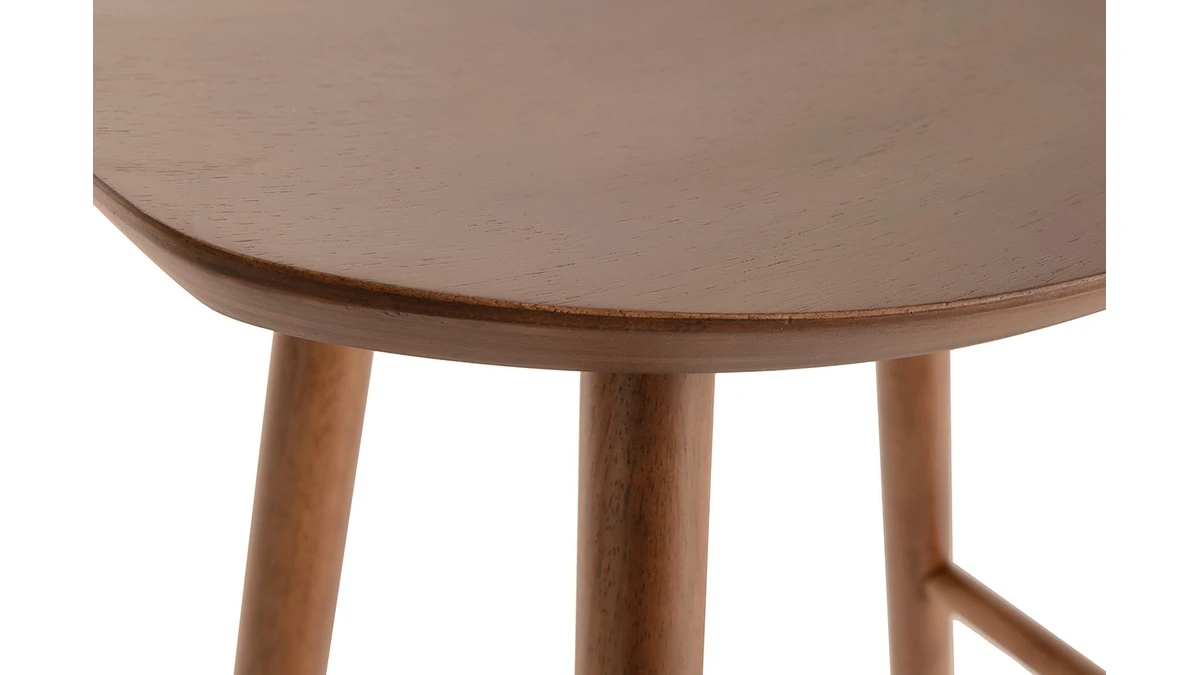 Tabourets De Bar Noyer H65 Cm (lot De 2) DEMORY 6 Tabourets De Bar Noyer H65 Cm (lot De 2) DEMORY – Image 5