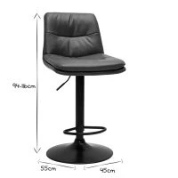 Tabourets De Bar Réglables En Polyuréthane Marron Et Métal Noir (lot De 2) ZUCK 16 Tabourets De Bar Réglables En Polyuréthane Marron Et Métal Noir (lot De 2) ZUCK -Boutique Miliboo tabourets de bar reglables en polyurethane marron et metal noir lot de 2 zuck 51856 62c3e896bf546 1200 675