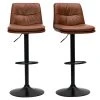 Tabourets De Bar Réglables En Polyuréthane Marron Et Métal Noir (lot De 2) ZUCK -Boutique Miliboo tabourets de bar reglables en polyurethane marron et metal noir lot de 2 zuck 51856 62da6bc5663e7 1200 675