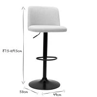 Tabourets De Bar Réglables En Tissu Effet Velours Texturé Beige Et Métal Noir (lot De 2) MONTI -Boutique Miliboo tabourets de bar reglables en tissu effet velours texture beige et metal noir lot de 2 monti 51873 62beb5b63cb8f 1200 675