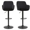 Tabourets De Bar Réglables En Velours Noir Et Métal (lot De 2) AMIKA -Boutique Miliboo tabourets de bar reglables en velours noir et metal lot de 2 amika 52687 631898e5eb58e 1200 675