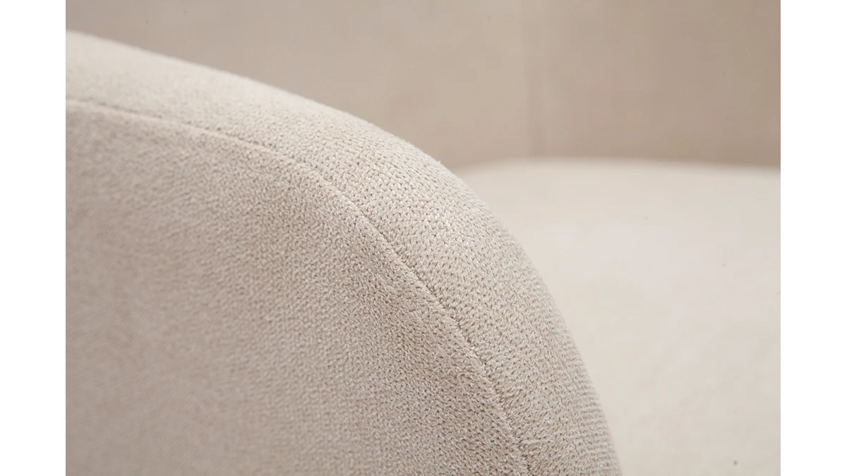 Tabourets De Bar Réglables Tissu Effet Velours Beige Et Métal (lot De 2) AMIKA 8 Tabourets De Bar Réglables Tissu Effet Velours Beige Et Métal (lot De 2) AMIKA – Image 6