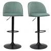 Tabourets De Bar Réglables Velours Vert Céladon Et Métal Noir (lot De 2) CELESTE -Boutique Miliboo tabourets de bar reglables velours vert celadon et metal noir lot de 2 celeste 51614 62cc1e21445b7 1200 675