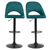 Tabourets De Bar Relevables En Velours Bleu Pétrole Et Métal Noir (lot De 2) COSETTE -Boutique Miliboo tabourets de bar relevables en velours bleu petrole et metal noir lot de 2 cosette 52422 633d3e3cdcbf5 1200 675