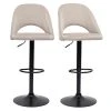 Tabourets De Bar Relevables En Velours Taupe Et Métal Noir (lot De 2) COSETTE -Boutique Miliboo tabourets de bar relevables en velours taupe et metal noir lot de 2 cosette 52421 63342279574c5 1200 675