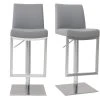 Tabourets De Bar Relevables Gris Et Acier Chromé (lot De 2) KYLE 2 Tabourets De Bar Relevables Gris Et Acier Chromé (lot De 2) KYLE -Boutique Miliboo tabourets de bar relevables gris et acier chrome lot de 2 kyle 53567 6315ef5d4f20d 1200 675