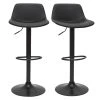 Tabourets De Bar Relevables Polyuréthane Et Métal Noir (lot De 2) NONIE -Boutique Miliboo tabourets de bar relevables polyurethane et metal noir lot de 2 nonie 52062 62b98c0108fe2 1200 675
