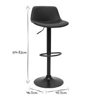 Tabourets De Bar Relevables Polyuréthane Et Métal Noir (lot De 2) NONIE 14 Tabourets De Bar Relevables Polyuréthane Et Métal Noir (lot De 2) NONIE -Boutique Miliboo tabourets de bar relevables polyurethane et metal noir lot de 2 nonie 52062 62b98cba61288 1200 675