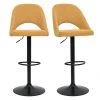 Tabourets De Bar Relevables Tissu Effet Velours Texturé Jaune Et Métal Noir (lot De 2) COSETTE 2 Tabourets De Bar Relevables Tissu Effet Velours Texturé Jaune Et Métal Noir (lot De 2) COSETTE -Boutique Miliboo tabourets de bar relevables tissu effet velours texture jaune et metal noir lot de 2 cosette 52088 62b5bf47ae089 1200 675